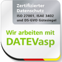 DATEVasp-Gütesiegel - wir vertrauen auf DATEV